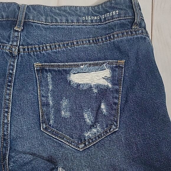 womens Gilded Intent High Rise Distressed Jean Shorts size 29 Summer Style - Picture 6 of 6